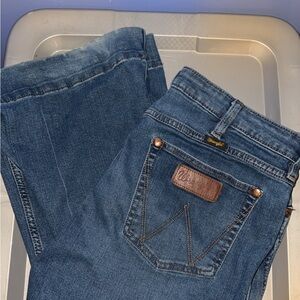 Wrangler Trousers Blue Denim Jeans